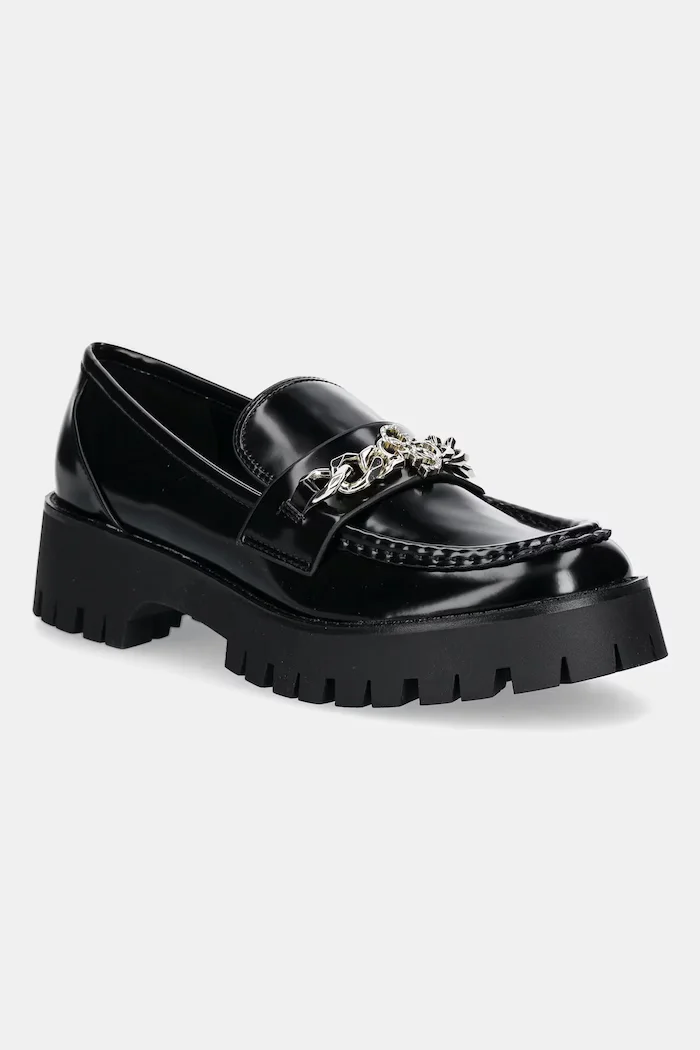 GUESS Мокасини ALMER в черно с платформа FLPALR ELE14