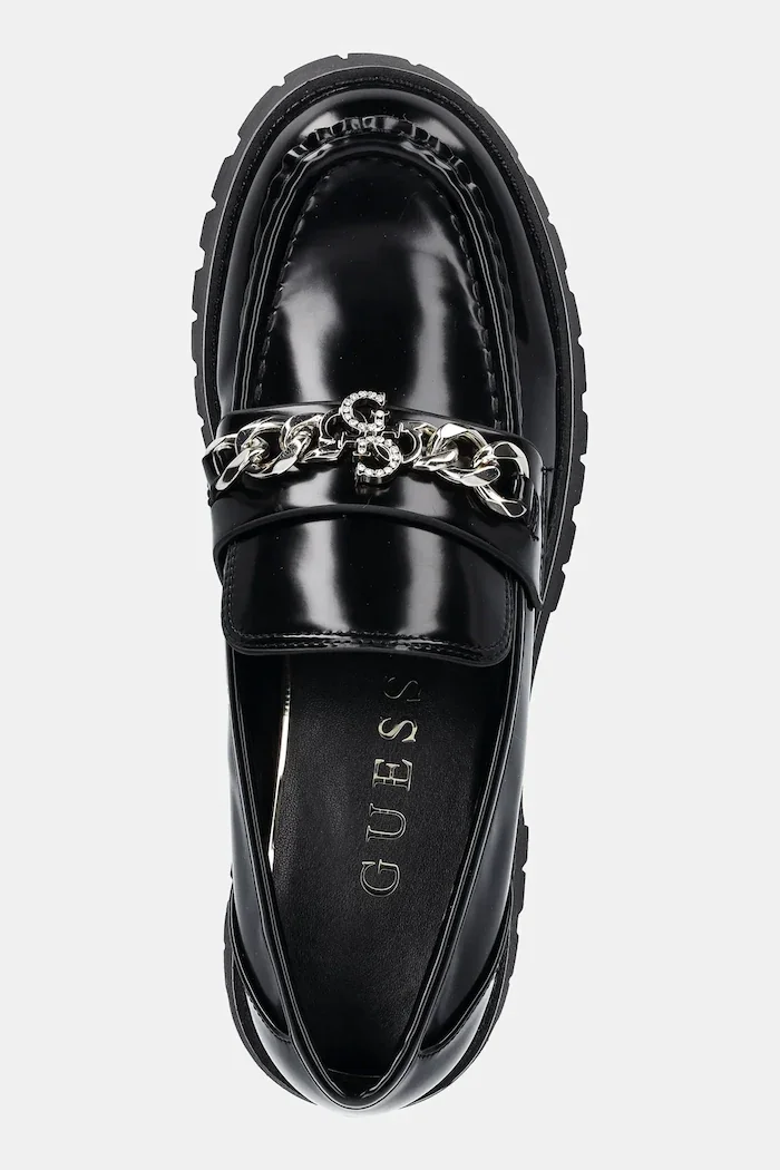 GUESS Мокасини ALMER в черно с платформа FLPALR ELE14