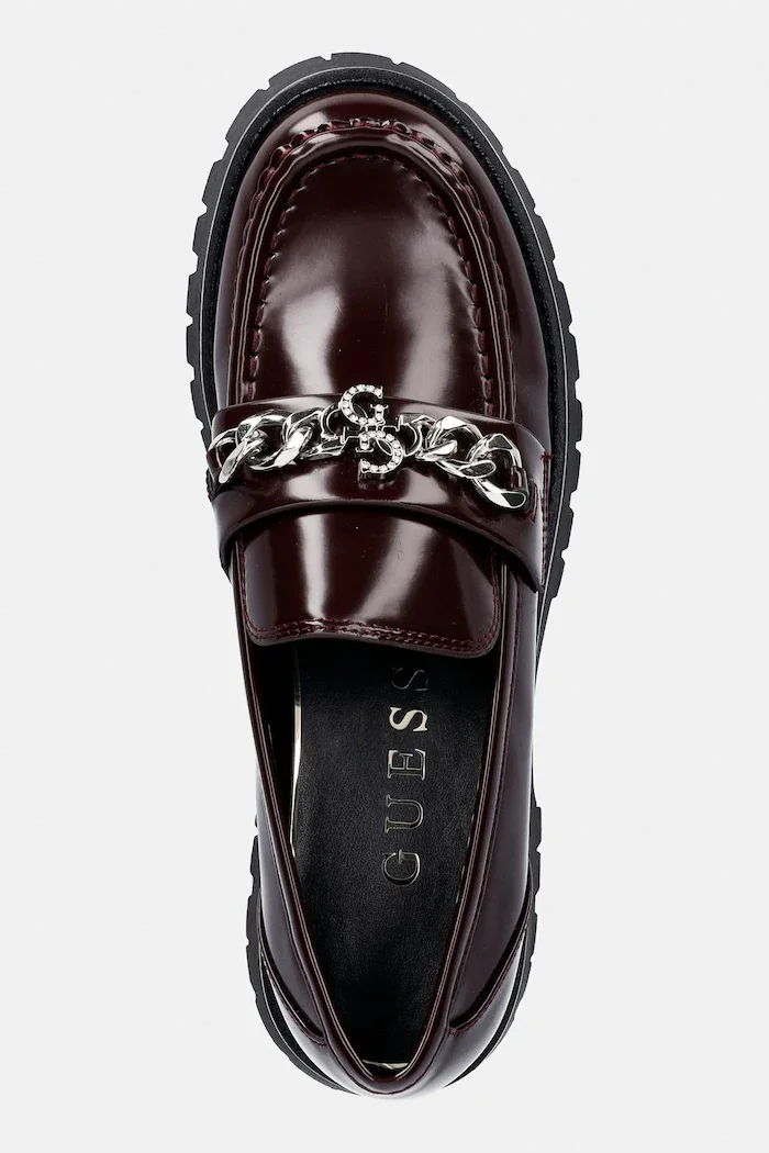 GUESS Мокасини ALMER в червено с платформа FLPALR ELE14