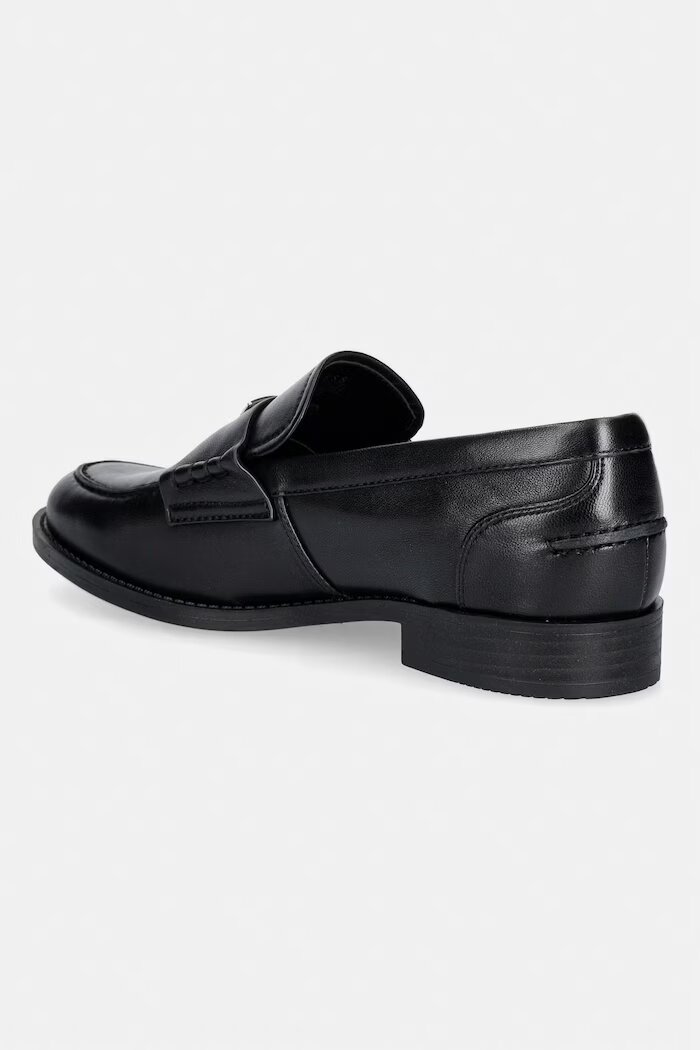 GUESS мокасини дамски от кожа BELISO черни FLTBSO LEA14