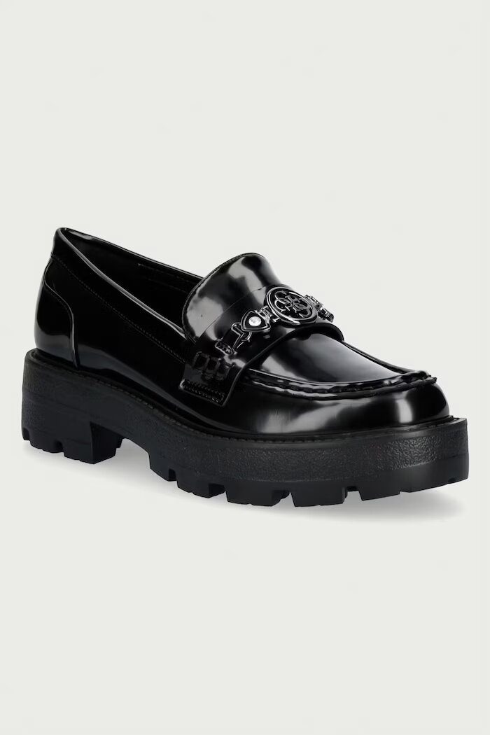 GUESS мокасини дамски YAAKO черни с платформа FLFYAA ELE14