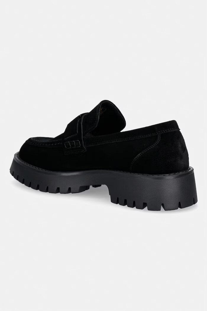 GUESS мокасини мъжки от велур GORIZIA черни FMTZIA SUE14