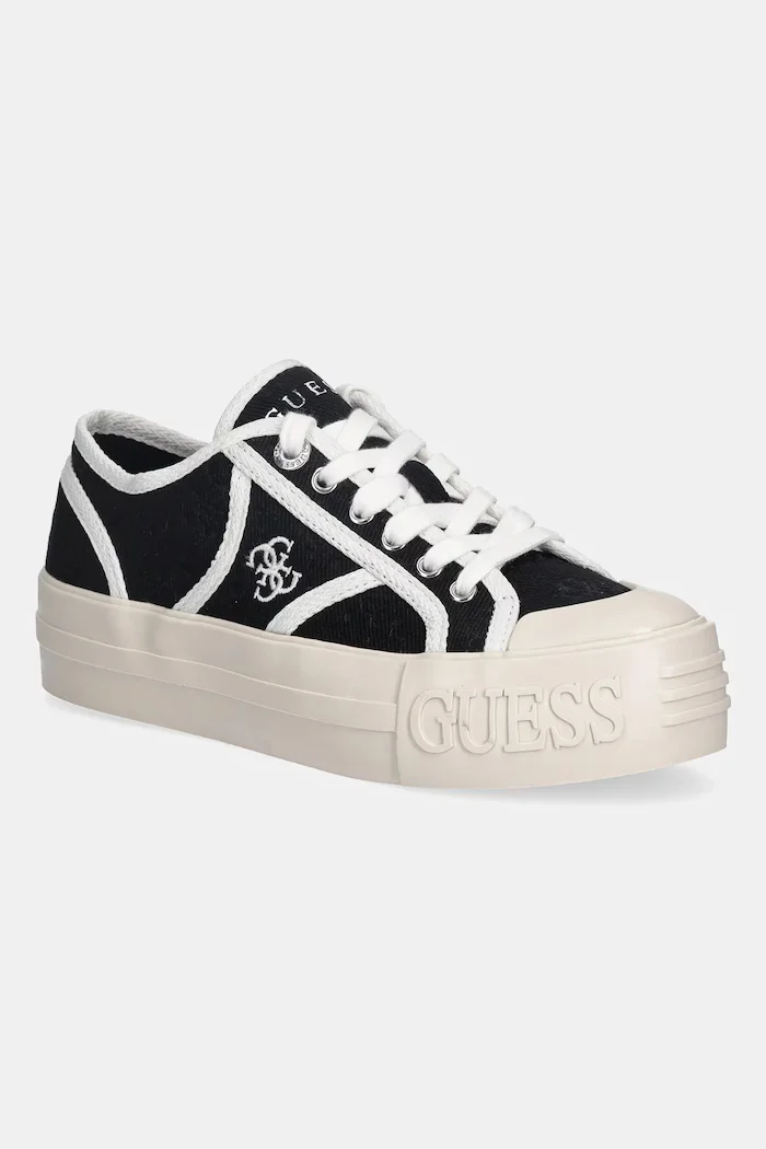 GUESS Ниски кецове ISSAH в черно FLPISS FAL12