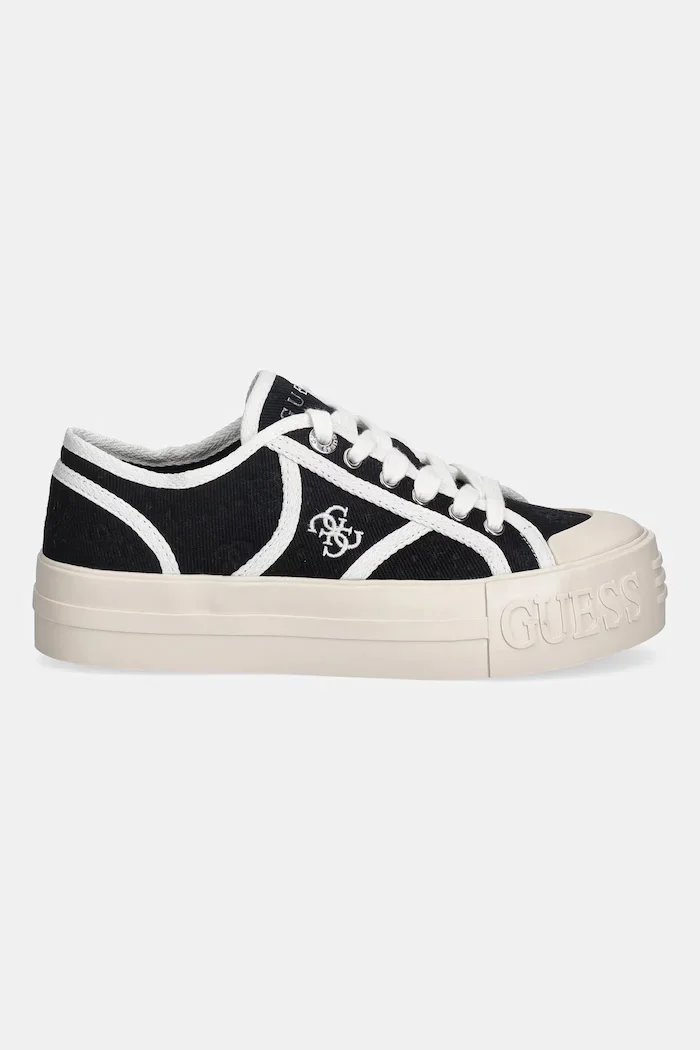 GUESS Ниски кецове ISSAH в черно FLPISS FAL12