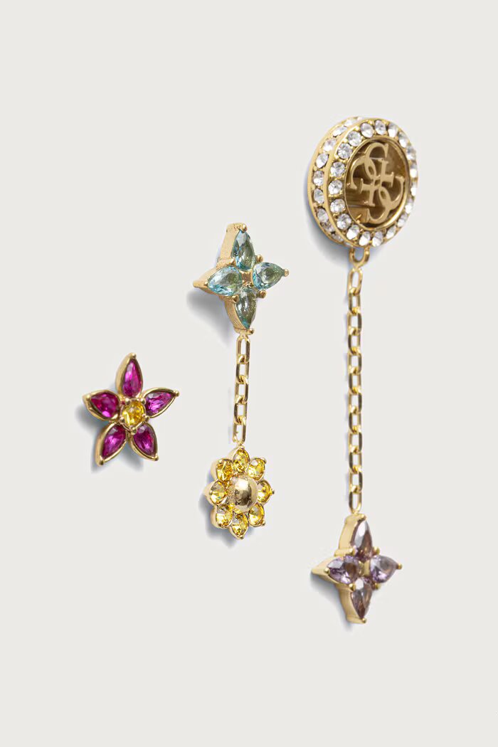 GUESS обици дамски от неръждаема стомана с циркон SECRET GARDEN JUBE06 034JW