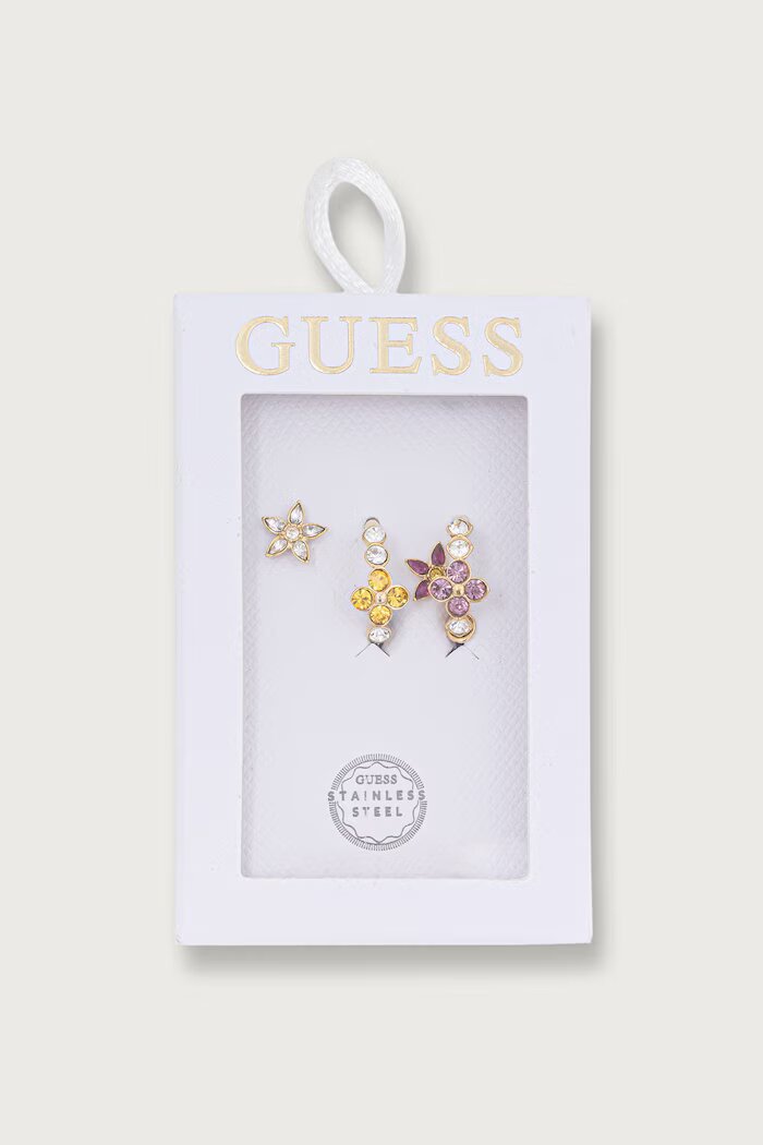 GUESS обици дамски от неръждаема стомана с циркон SECRET GARDEN JUBE06 035JW