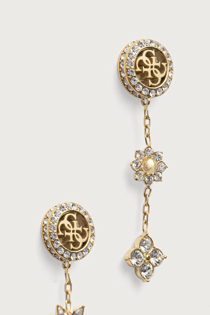 GUESS обици дамски от неръждаема стомана с циркон SECRET GARDEN JUBE06 036JW