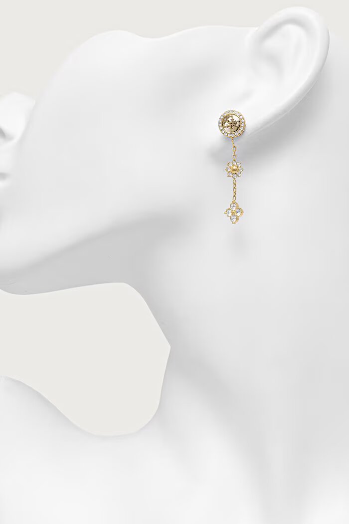 GUESS обици дамски от неръждаема стомана с циркон SECRET GARDEN JUBE06 036JW