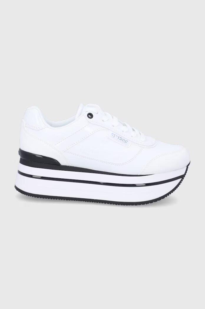 GUESS Обувки HANSIN в бяло с платформа FL5HNS FAL12 PEL12
