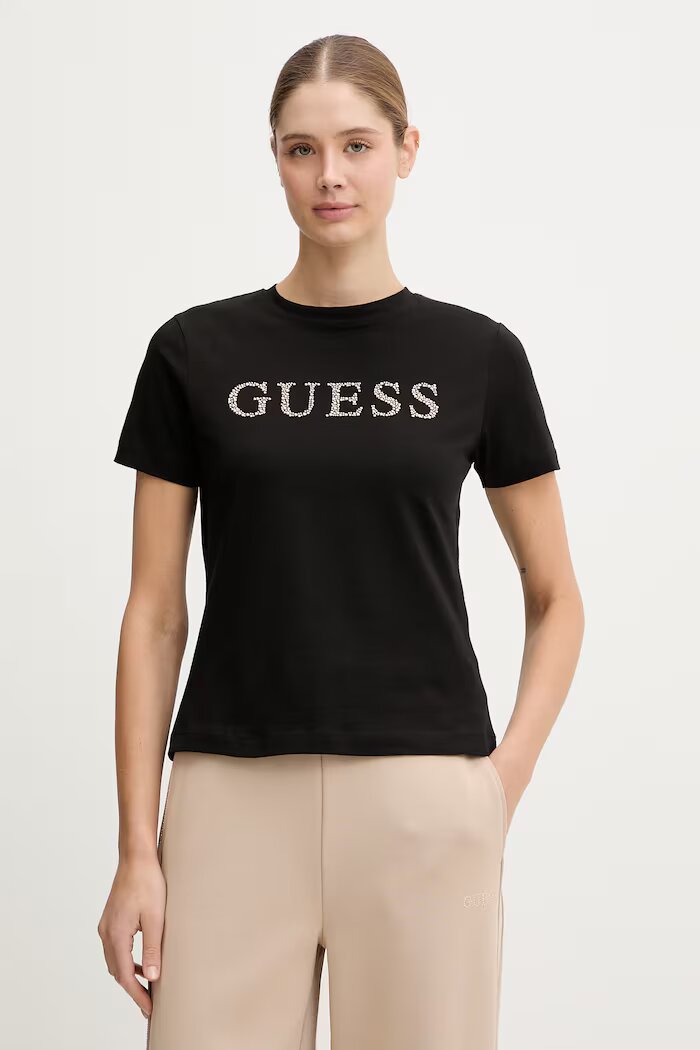 GUESS от памук с еластан OCTAVIA черен V6RI20 J1314