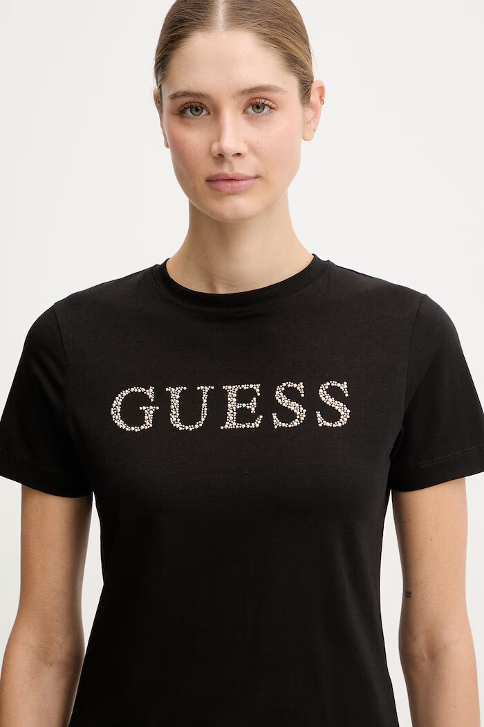 GUESS от памук с еластан OCTAVIA черен V6RI20 J1314