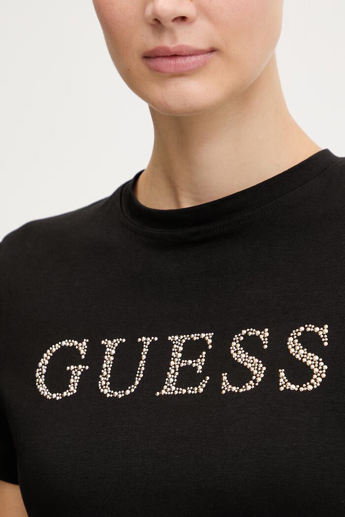 GUESS от памук с еластан OCTAVIA черен V6RI20 J1314