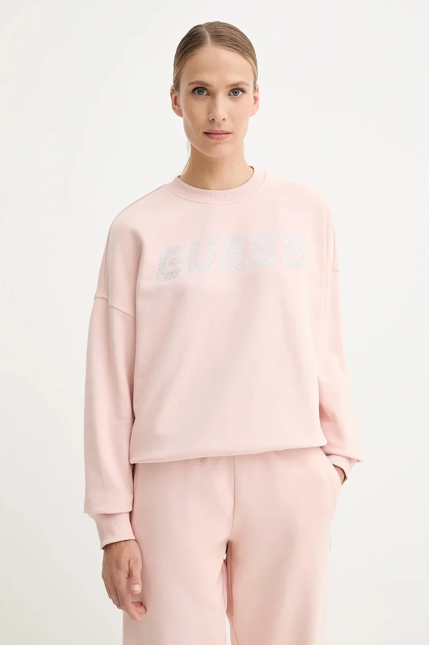 GUESS Памучен суичър PRIMULA