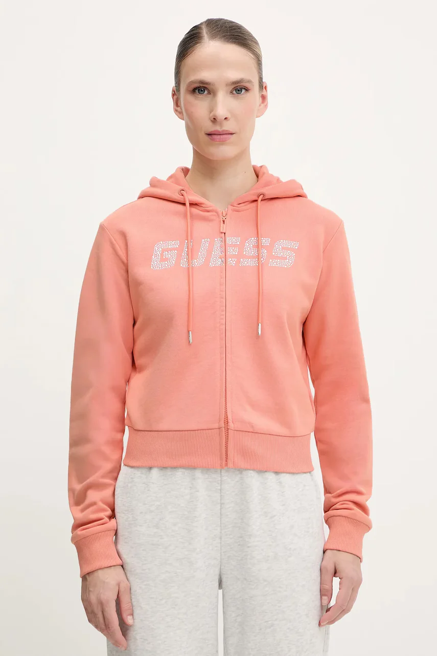 GUESS Памучен суичър PRIMULA