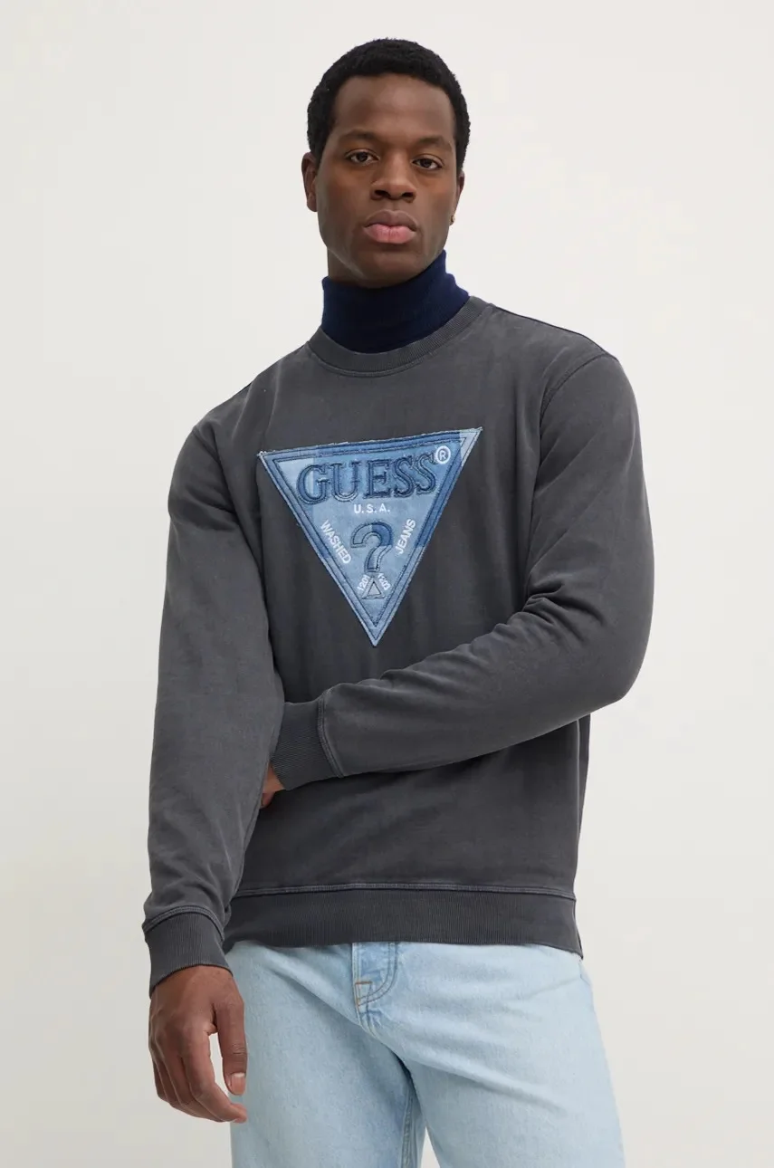 GUESS Памучен суичър TRIANGLE
