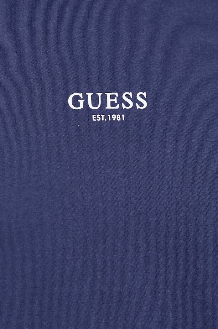 GUESS Памучна пижама DERRICK в тъмносиньо с изчистен дизайн U2BX00 KBZG0