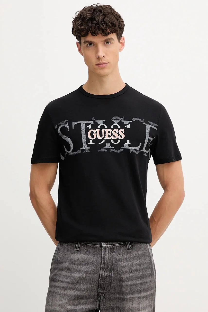 GUESS Памучна тениска
