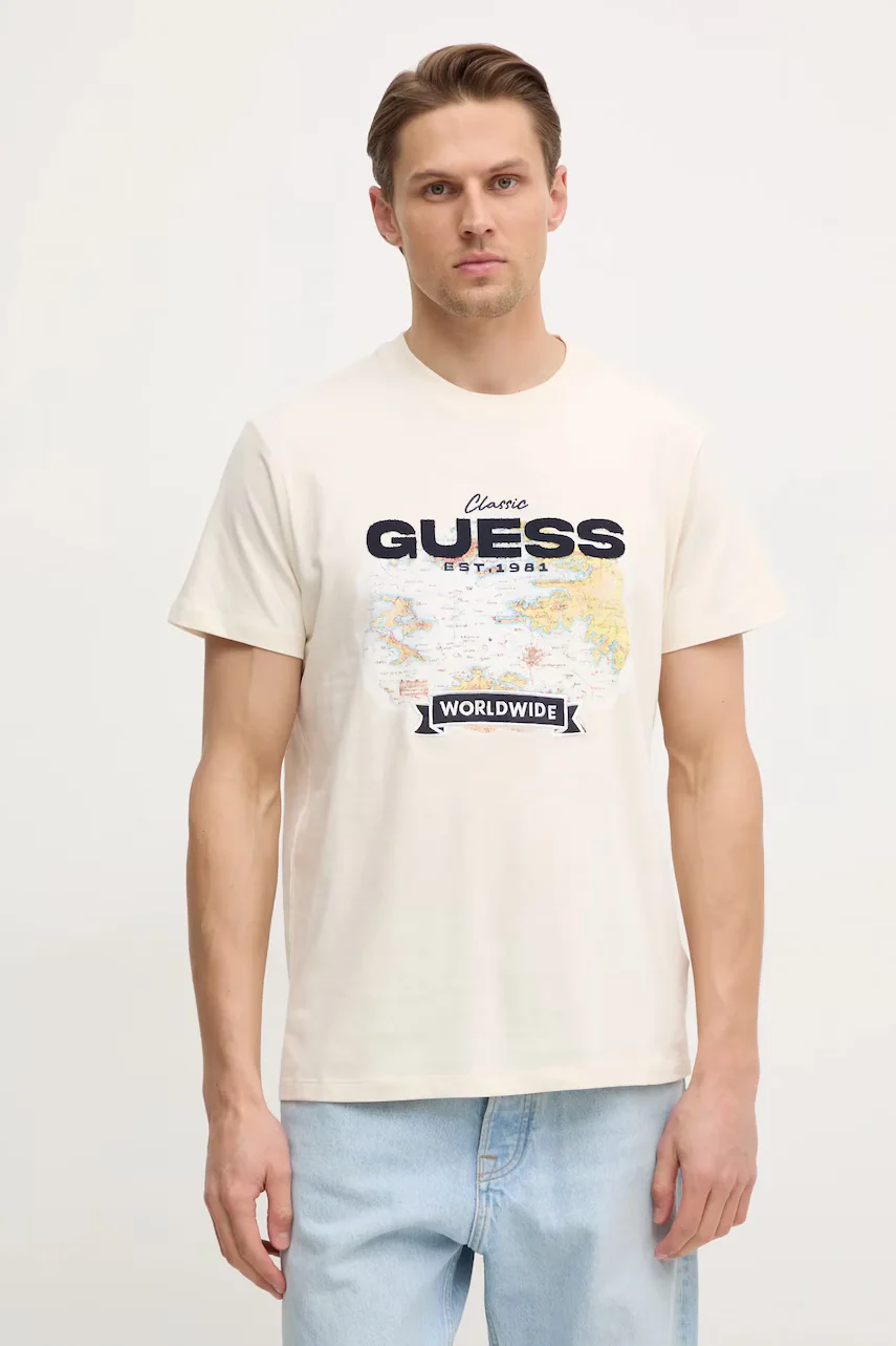 GUESS Памучна тениска