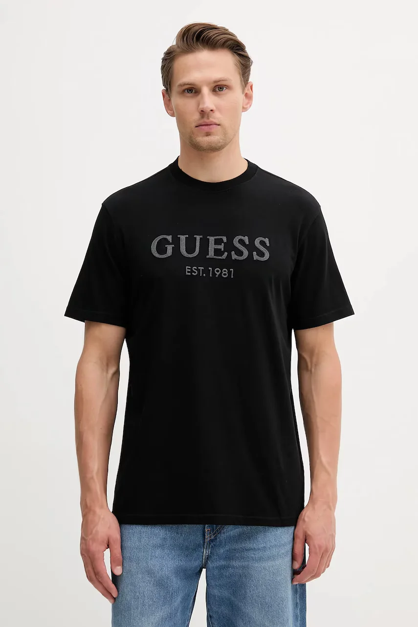 GUESS Памучна тениска
