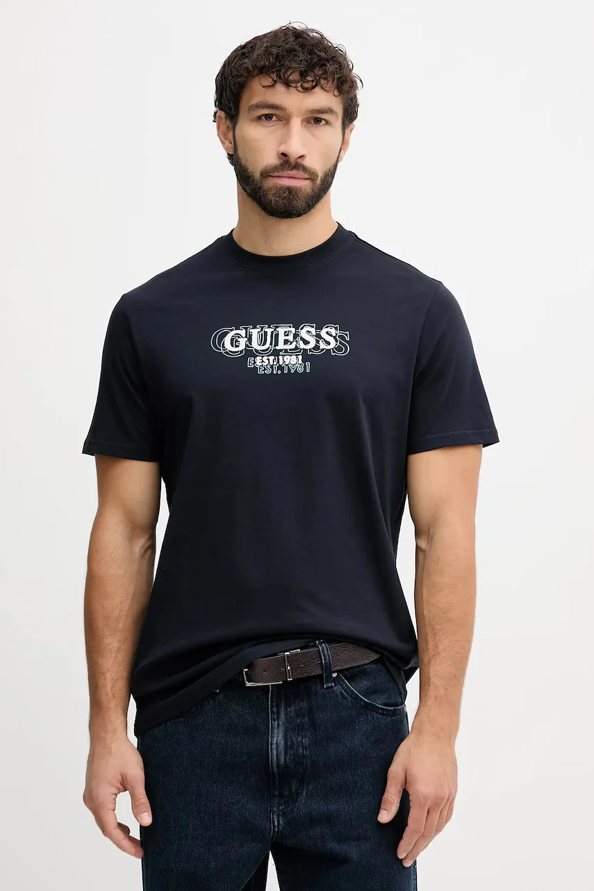 GUESS Памучна тениска