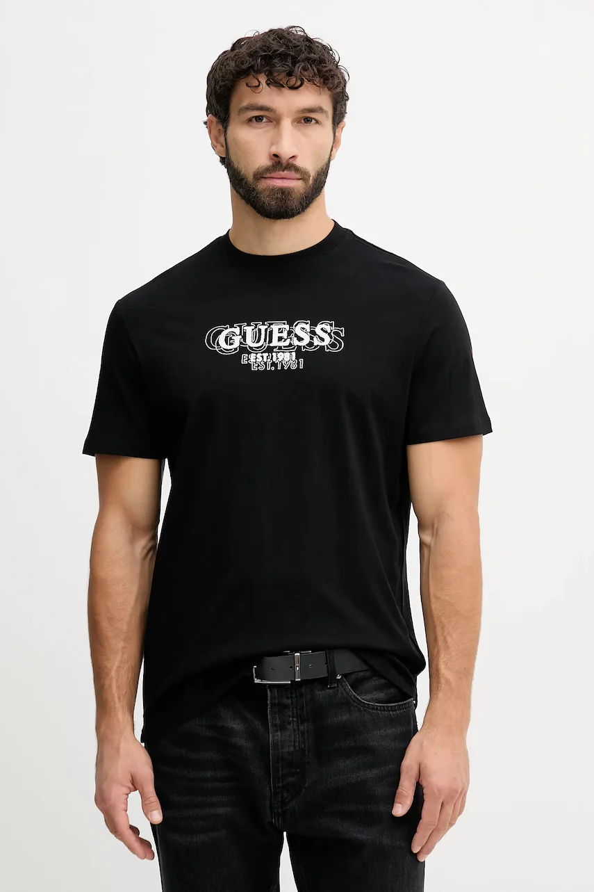 GUESS Памучна тениска