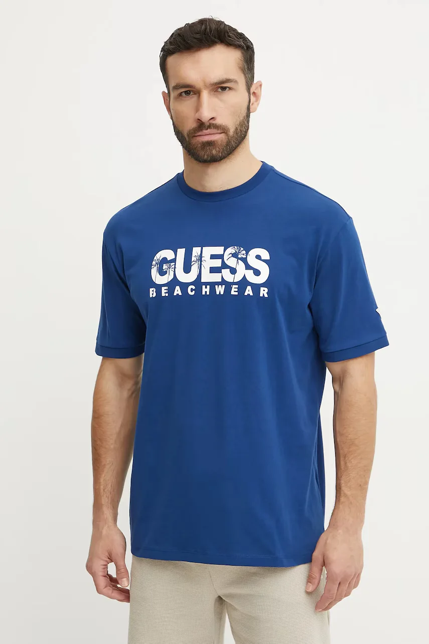 GUESS Памучна тениска