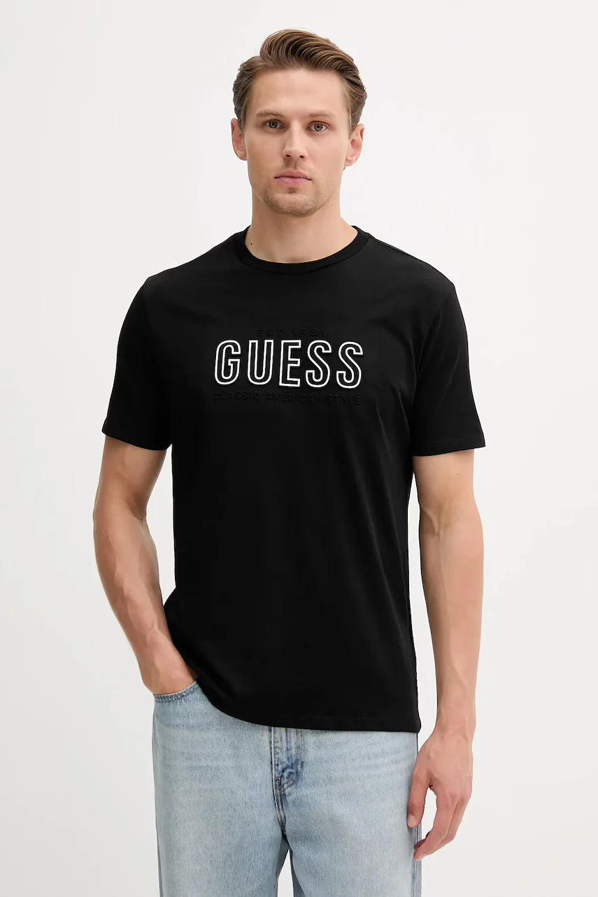 GUESS Памучна тениска
