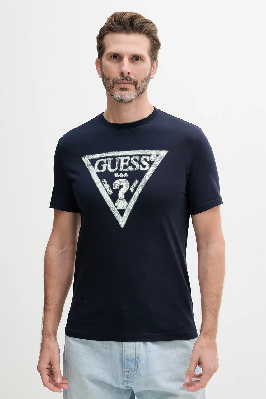 GUESS Памучна тениска