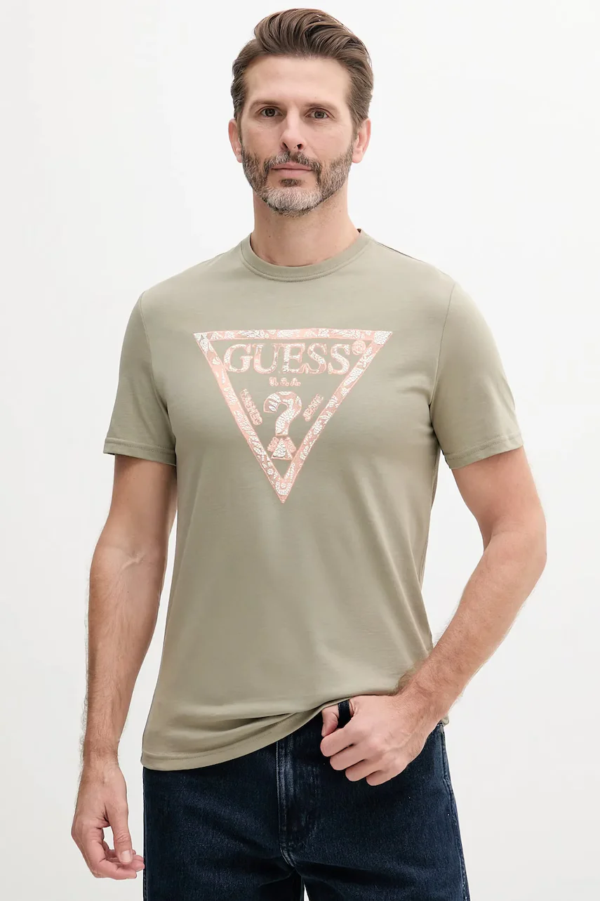 GUESS Памучна тениска
