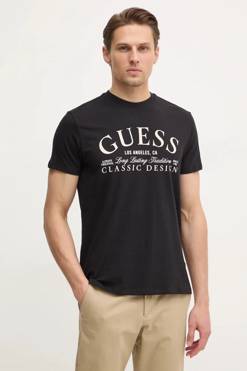 GUESS Памучна тениска