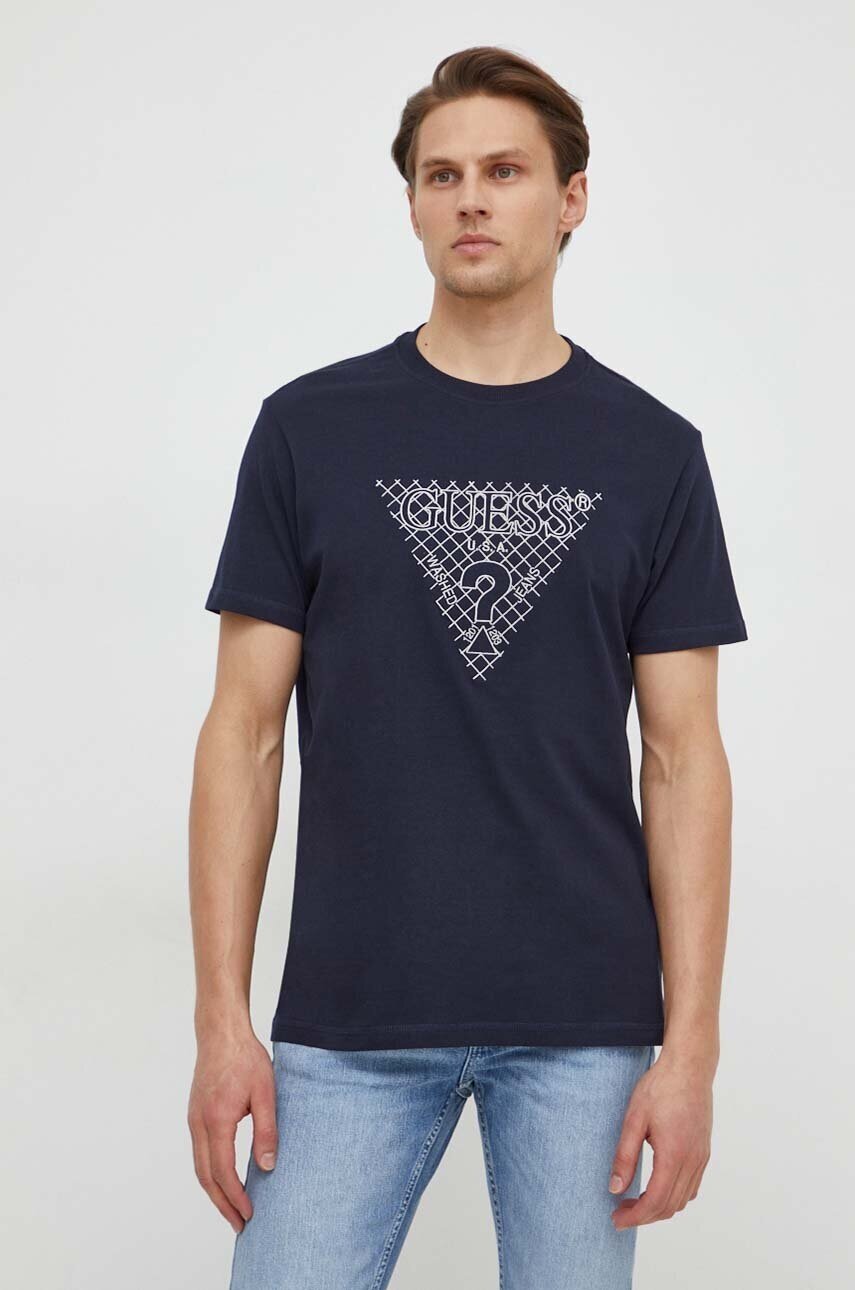 GUESS Памучна тениска