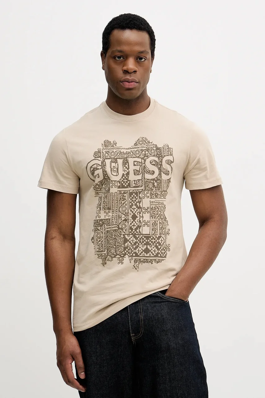 GUESS Памучна тениска