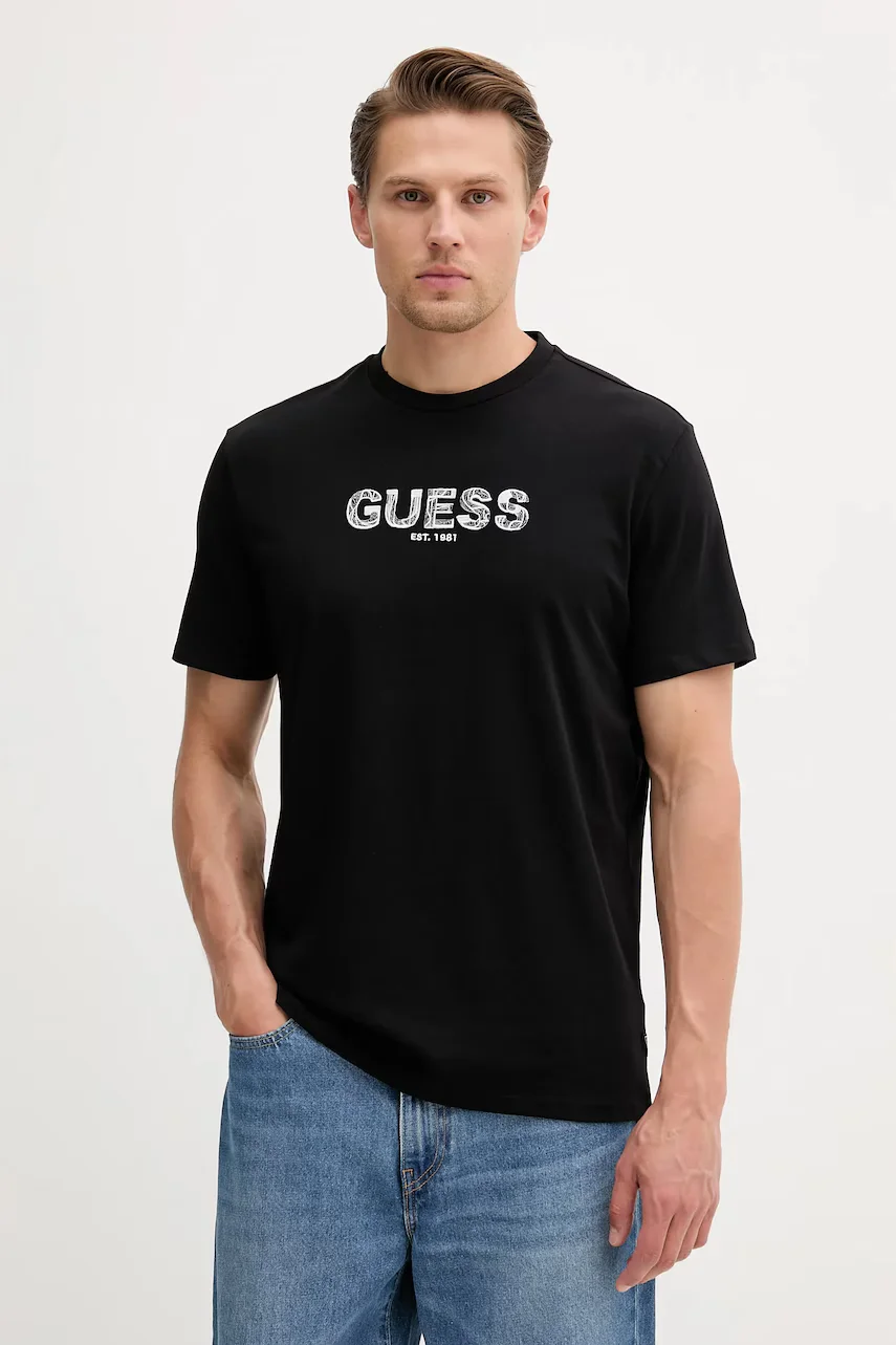GUESS Памучна тениска
