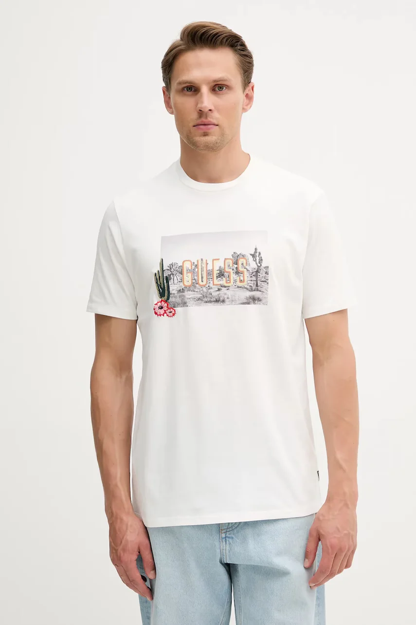 GUESS Памучна тениска