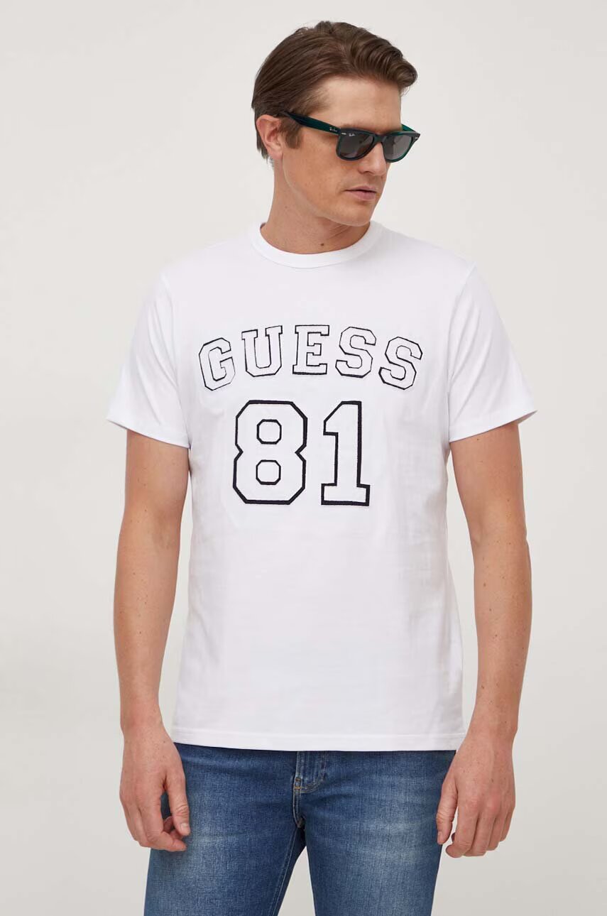 GUESS Памучна тениска