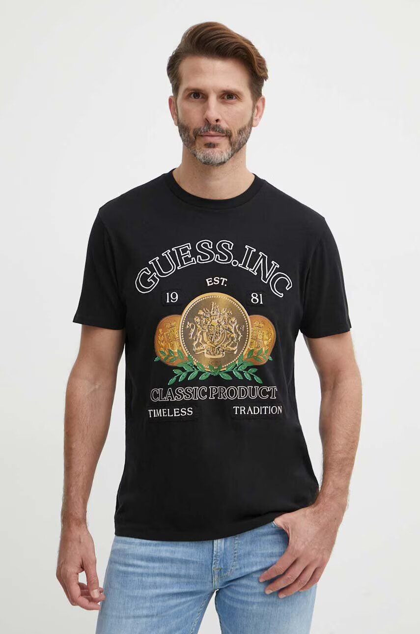 GUESS Памучна тениска