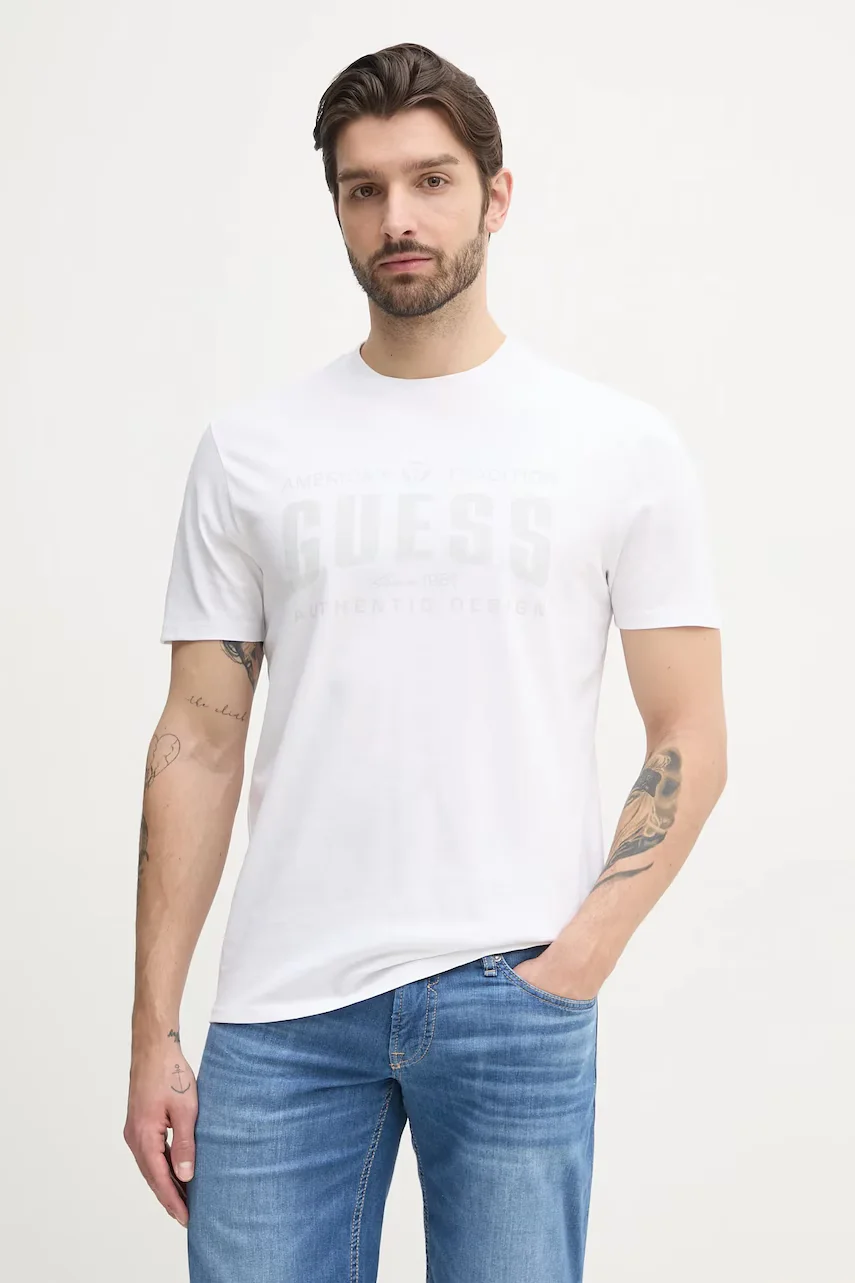 GUESS Памучна тениска