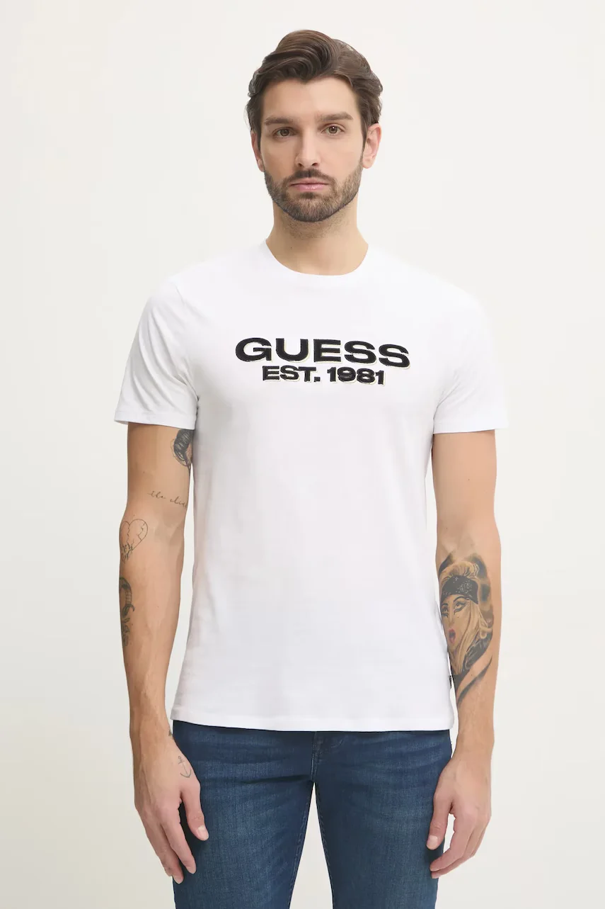 GUESS Памучна тениска