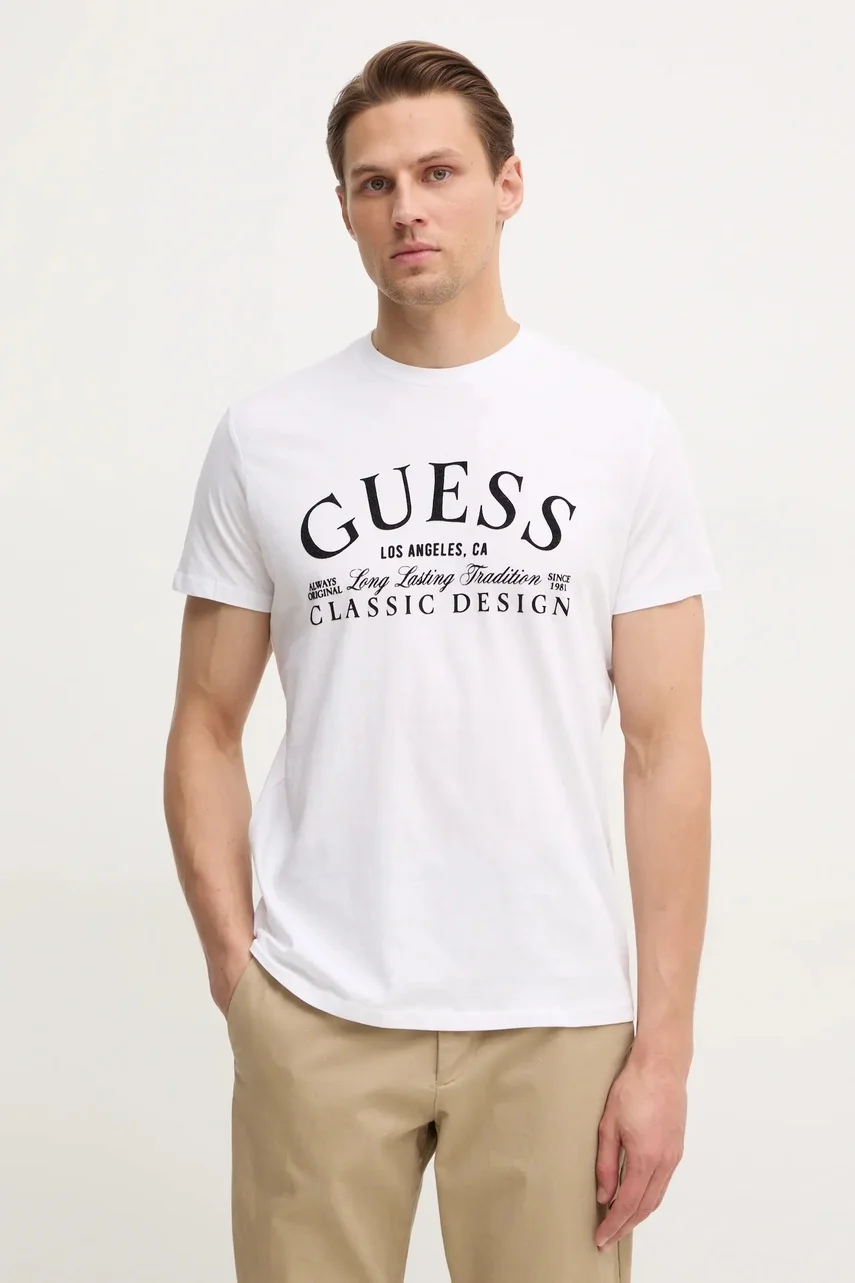 GUESS Памучна тениска