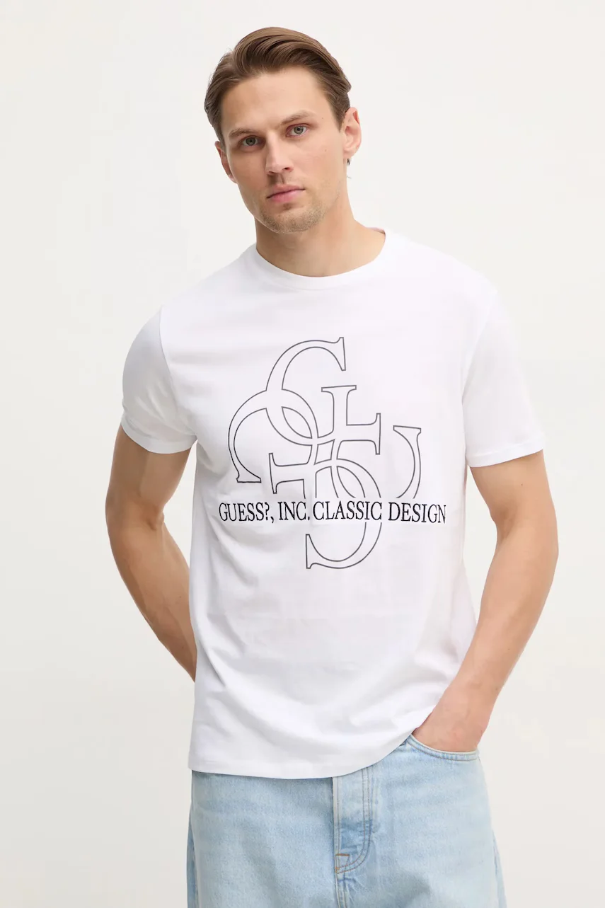GUESS Памучна тениска