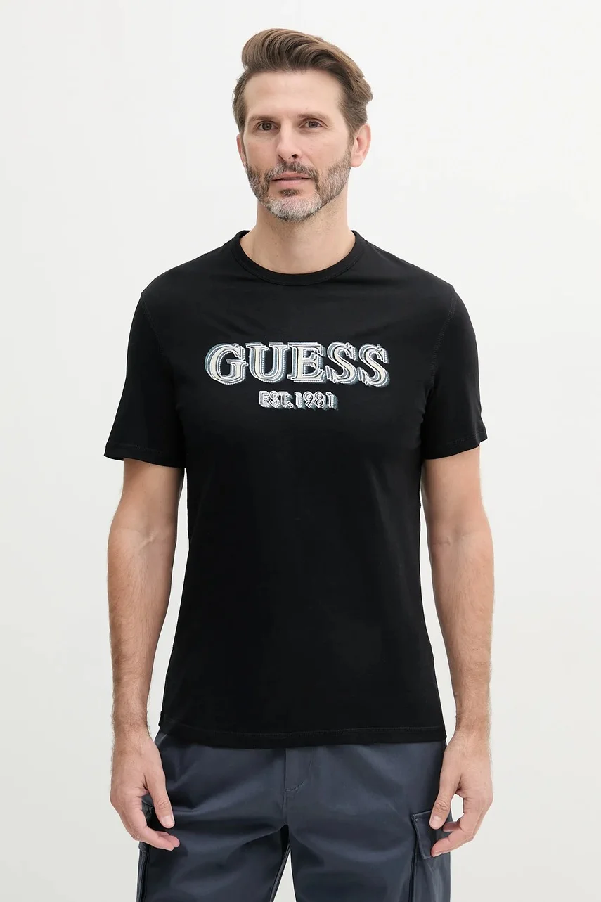 GUESS Памучна тениска