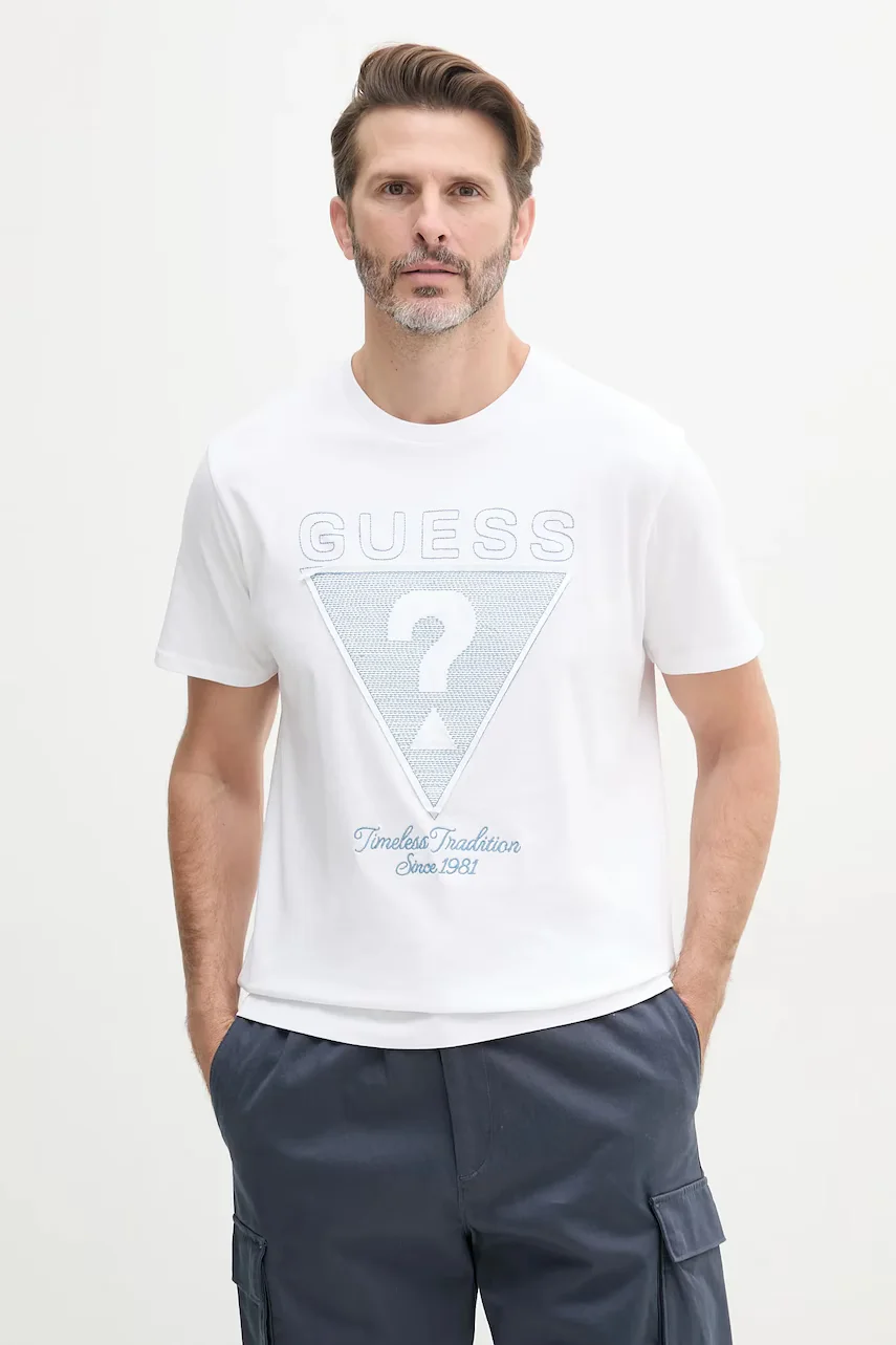 GUESS Памучна тениска