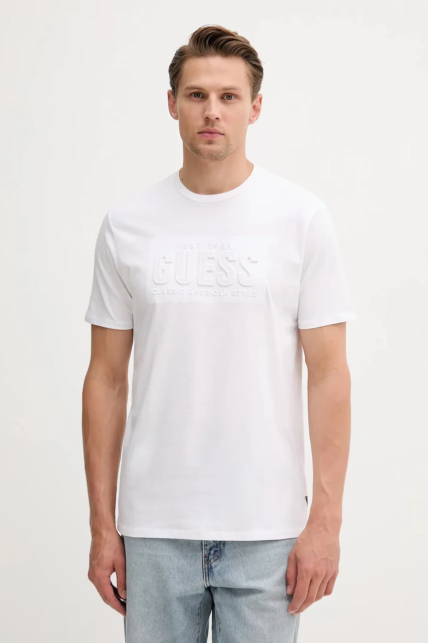 GUESS Памучна тениска
