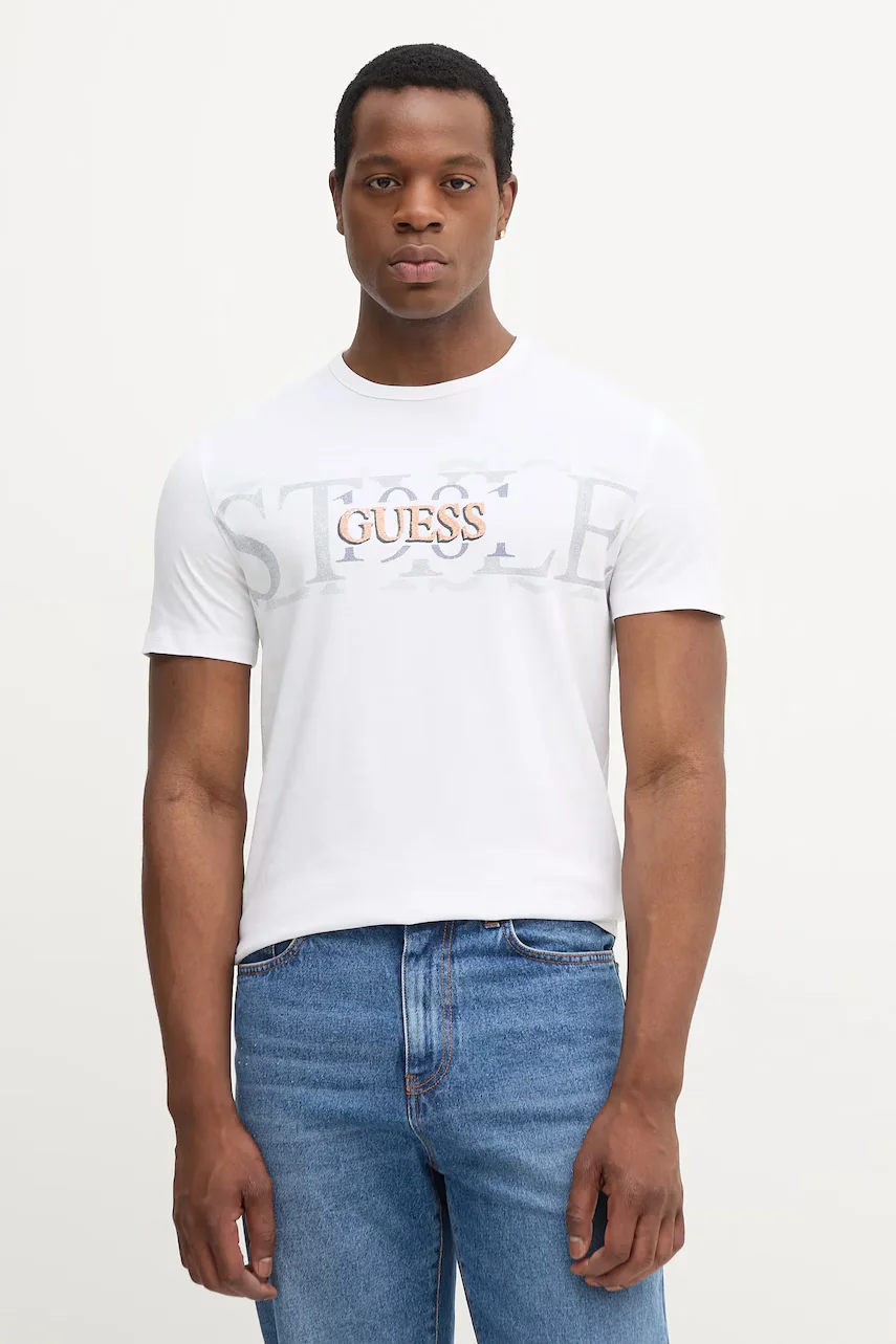 GUESS Памучна тениска