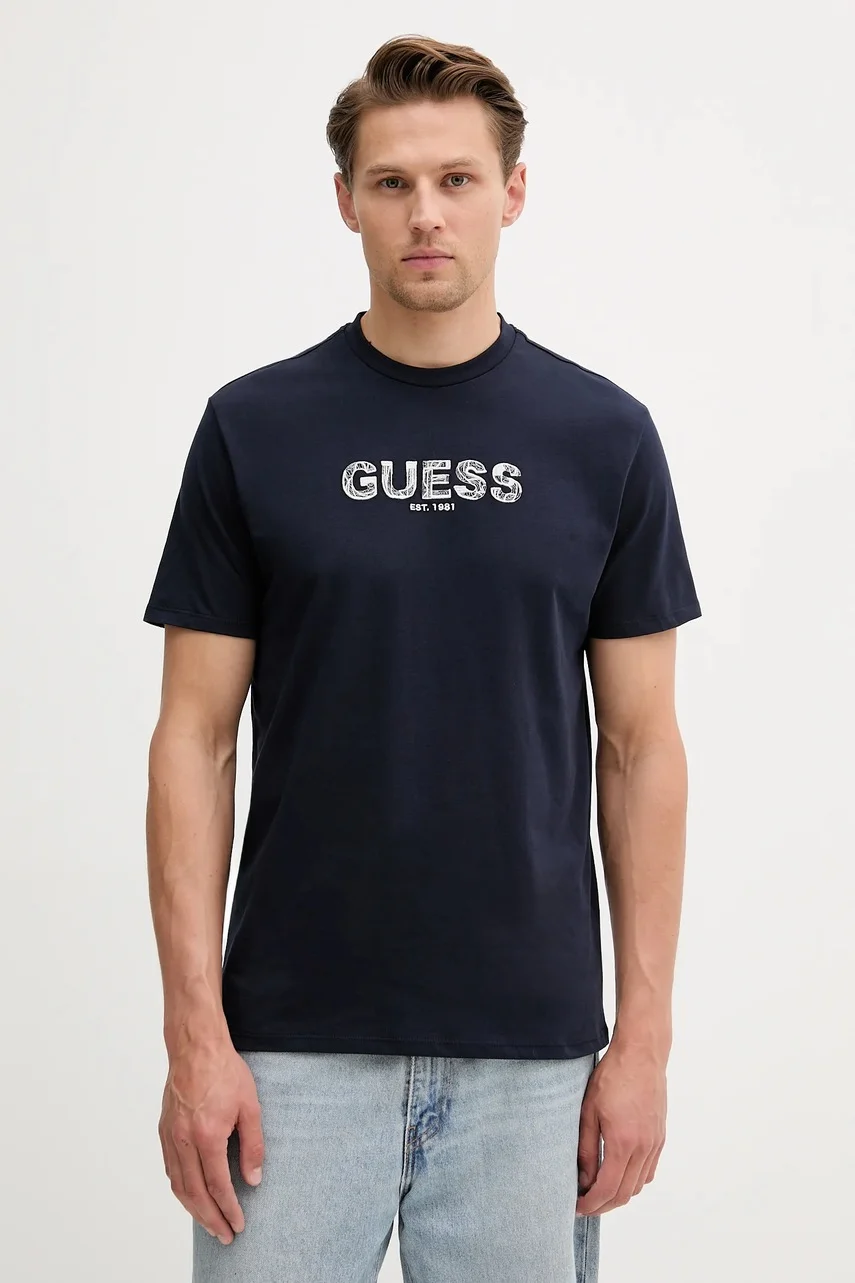 GUESS Памучна тениска