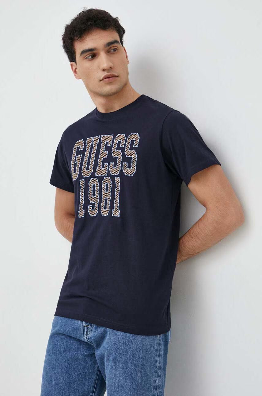 GUESS Памучна тениска