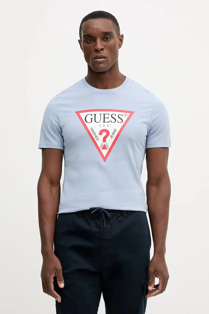 GUESS Памучна тениска