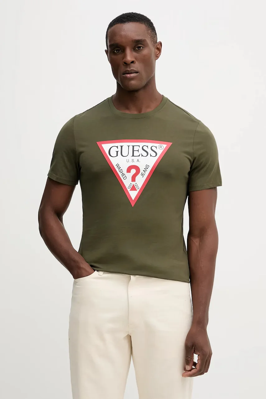 GUESS Памучна тениска
