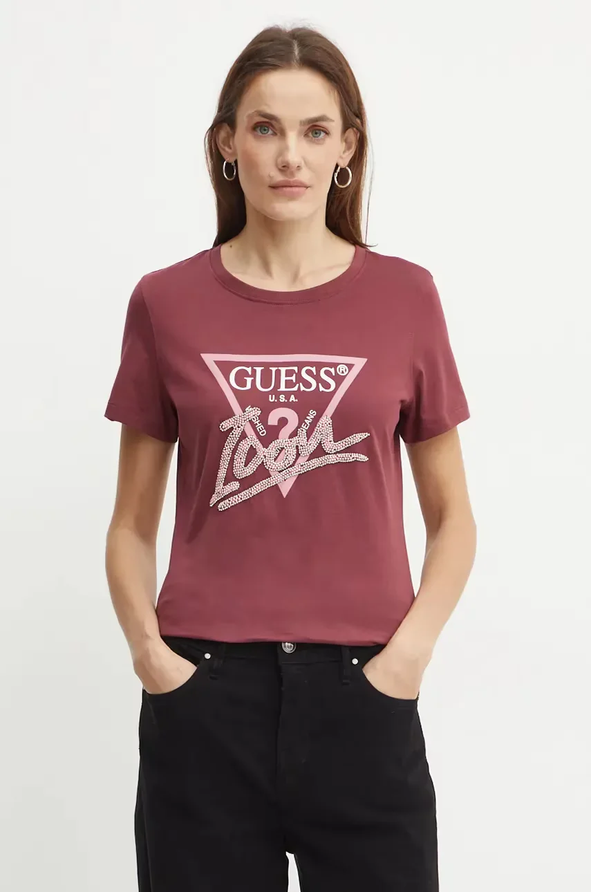 GUESS Памучна тениска