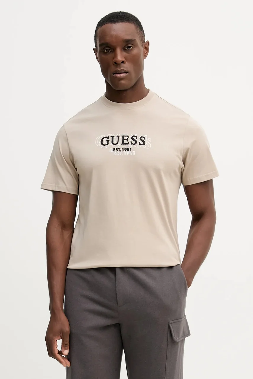 GUESS Памучна тениска